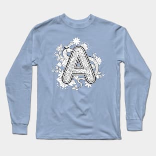 Doodle image with letter A Long Sleeve T-Shirt